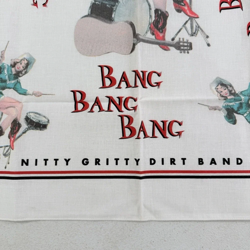 Vintage 1998 Nitty Gritty Dirt Band Bang Country Music Bandana Scarf 21